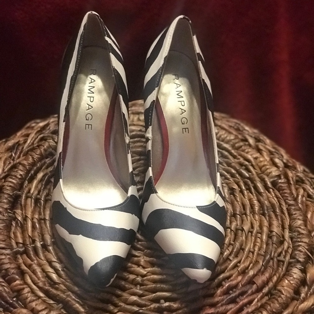 Rampage Zebra print heels